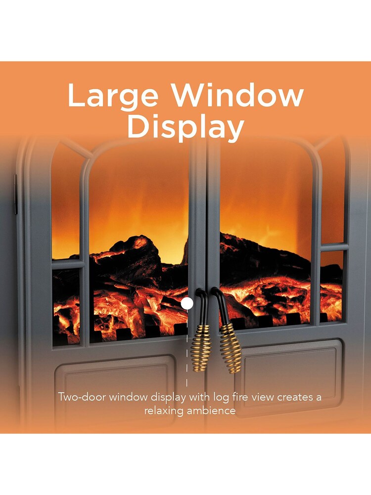 Warmlite Black Electric Fireplace Heater - Image 11 of 11