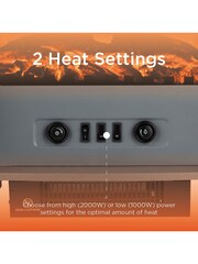 Warmlite Black Electric Fireplace Heater - Image 4 of 7