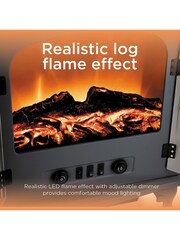 Warmlite Black Electric Fireplace Heater - Image 5 of 7