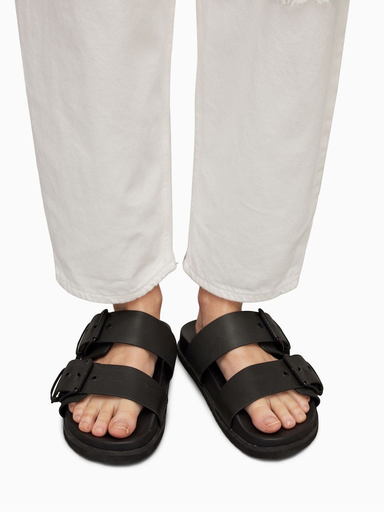 AllSaints Black Sian Sandals - Image 1 of 6