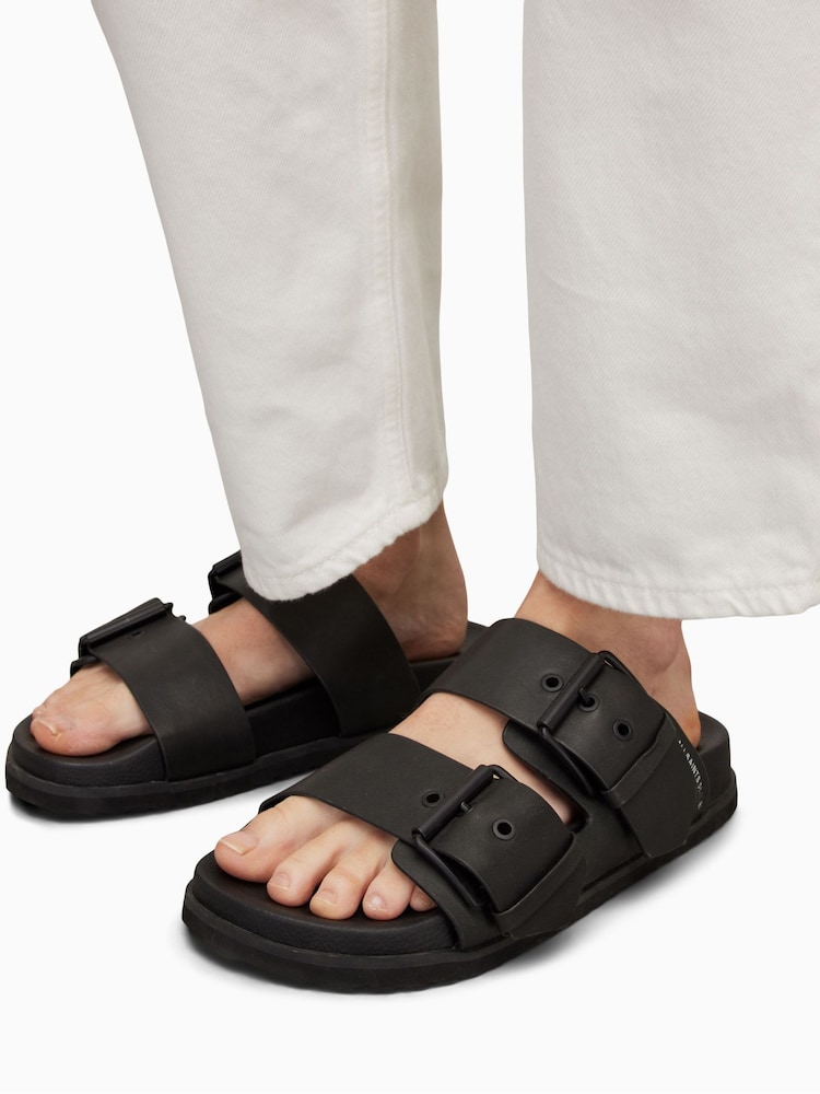 AllSaints Black Sian Sandals - Image 2 of 6