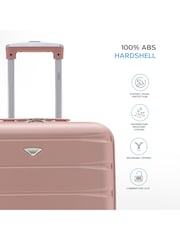Flight Knight Rose Gold/Charcoal EasyJet 56x45x25cm Overhead 4 Wheel ABS Hard Case Cabin Carry On Suitcase Set Of 2 - Image 7 of 8