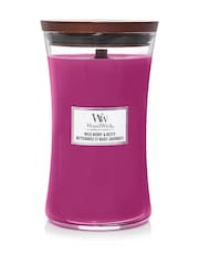 Woodwick Purple Large Hourglass Wild Berry And Beets Candle - Image 2 of 2