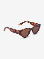 Tortoiseshell Brown Polarized Cateye Sunglasses - Image 3 of 6
