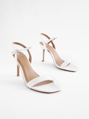 White Forever Comfort® Skinny Heel Sandals - Image 3 of 7