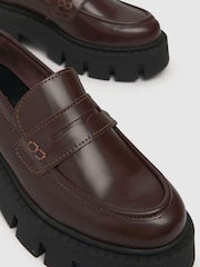 Schuh Lauren Chunky Leather Loafers - Image 3 of 4