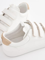 White Scallop Detail Standard Fit (F) Touch Fastening Trainers - Image 3 of 5