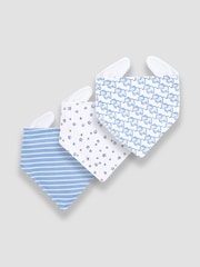 Babyblau - Jojo Maman Bébé 3er Baby-Lätzchen aus Baumwolle - Bild 1 von 4