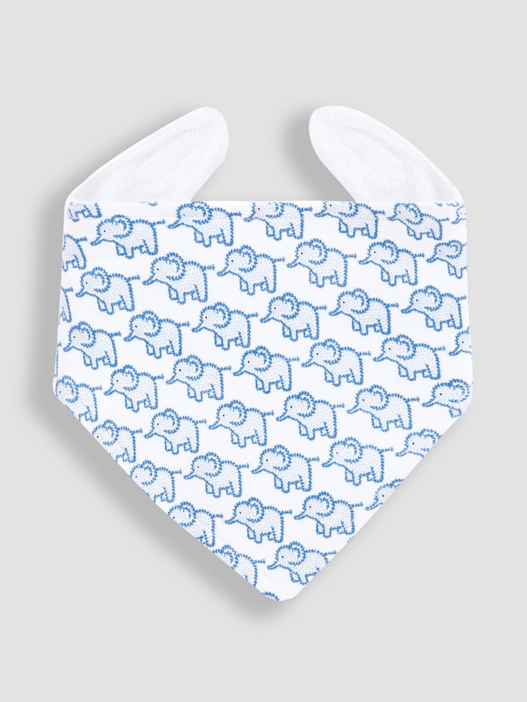 Babyblau - Jojo Maman Bébé 3er Baby-Lätzchen aus Baumwolle - Bild 2 von 4