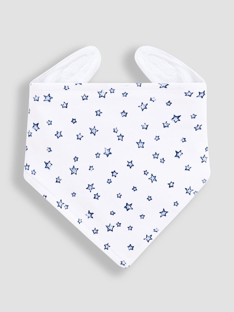 Babyblauw - JoJo Maman Bébé - 3 Katoenen babyslabbetjes - Image 3 of 4