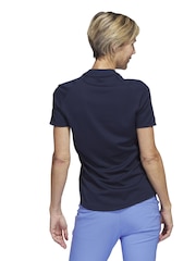 adidas Golf Blue Textured Polo Shirt - Image 2 of 7