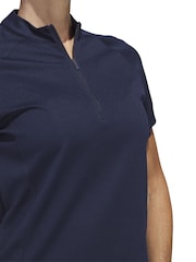 adidas Golf Blue Textured Polo Shirt - Image 5 of 7