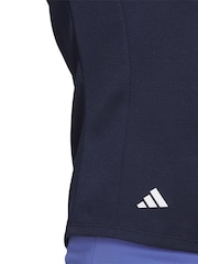adidas Golf Blue Textured Polo Shirt - Image 6 of 7