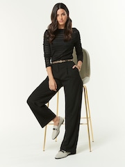Noir - Pantalon large pour jambes sur mesure - Image 2 of 6