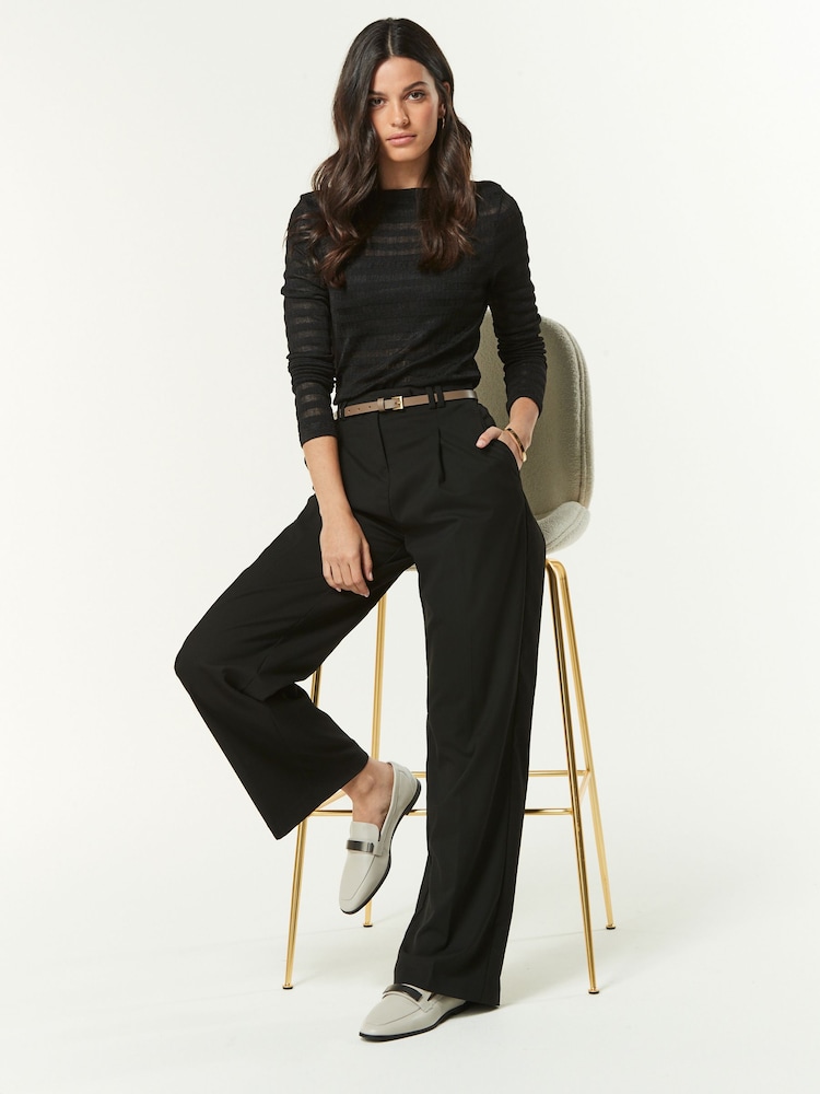 Noir - Pantalon large pour jambes sur mesure - Image 2 of 6