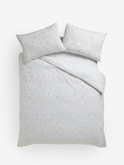 White Petal 100% Cotton Printed Duvet Cover and Pillowcase Set - Image 3 of 4