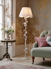 Shabby Chic by Rachel Ashwell® White Distressed Floral Floor Lamp - Image 1 of 4