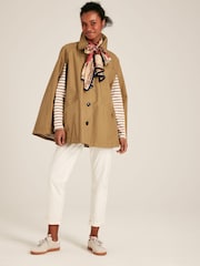 Joules Bibury Tan Brown Waterproof Cape Coat - Image 1 of 11