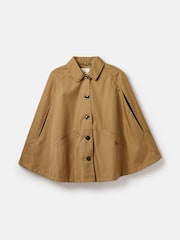 Joules Bibury Tan Brown Waterproof Cape Coat - Image 10 of 11