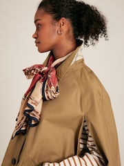Joules Bibury Tan Brown Waterproof Cape Coat - Image 5 of 11
