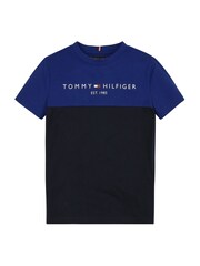 Tommy Hilfiger Blue 100% Cotton Essential Colourblock T-Shirt - Image 1 of 2