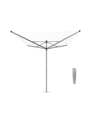 Brabantia Grey Lift-O-Matic 40m + Ground Spike Washing Line - Image 1 of 3