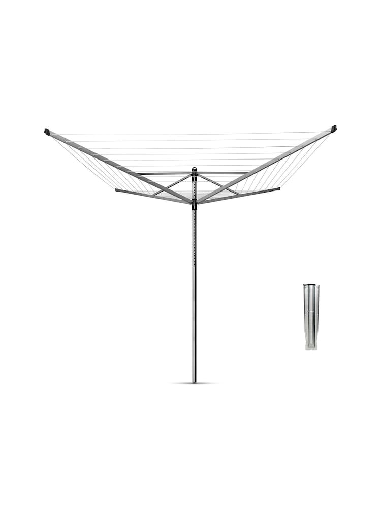 Brabantia Grey Lift-O-Matic 40m + Ground Spike Washing Line - Image 1 of 3