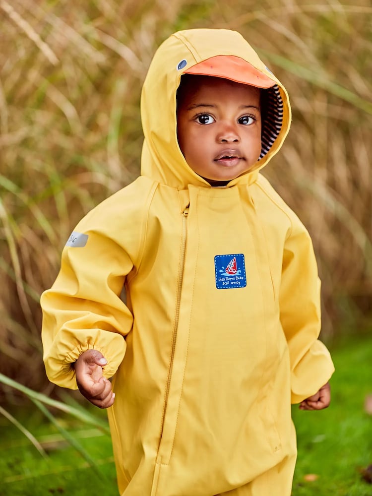 JoJo Maman Bébé Yellow Duck Lined Waterproof Puddle Suit - Image 3 of 3