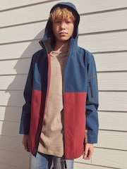 Red/Blue Waterproof Fleece Lined Coat (3-17yrs) - Image 1 of 8