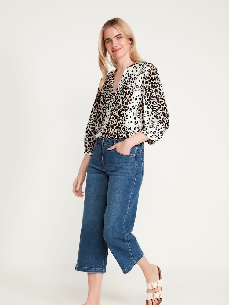 M&co Wide-Leg-Hosenrock aus Denim, Blau - Bild 1 von 5