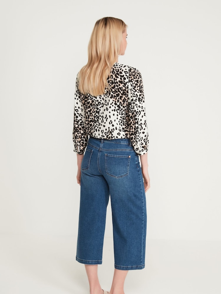M&co Wide-Leg-Hosenrock aus Denim, Blau - Bild 2 von 5