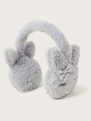 Monsoon Grey Bunny Ear Muffs - Image 1 of 2