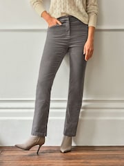 Pure Collection Grey Washed Velvet Jeans - Image 1 of 2
