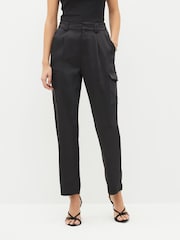 Paige Malika Slim Tailored Black Trousers - Image 1 of 4