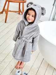 JoJo Maman Bébé Grey Koala Cotton Towelling Robe - Image 1 of 4
