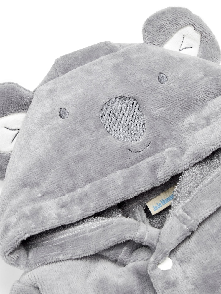 Gris con koala - JoJo Maman Bébé Cotton Towelling Robe - Imagen 4 de 4 Gris con koala - JoJo Maman Bébé Cotton Towelling Robe - Imagen 4 de 4