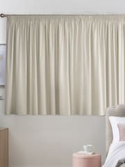 Natural Light Cotton Lined Pencil Pleat Curtains - Image 6 of 8