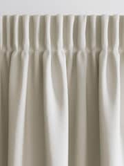 Natural Light Cotton Lined Pencil Pleat Curtains - Image 7 of 8