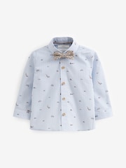 Carreaux bleu marine - Ensemble gilet avec chemises et nœud cravate (3mois-7ans) - Image 7 de 7