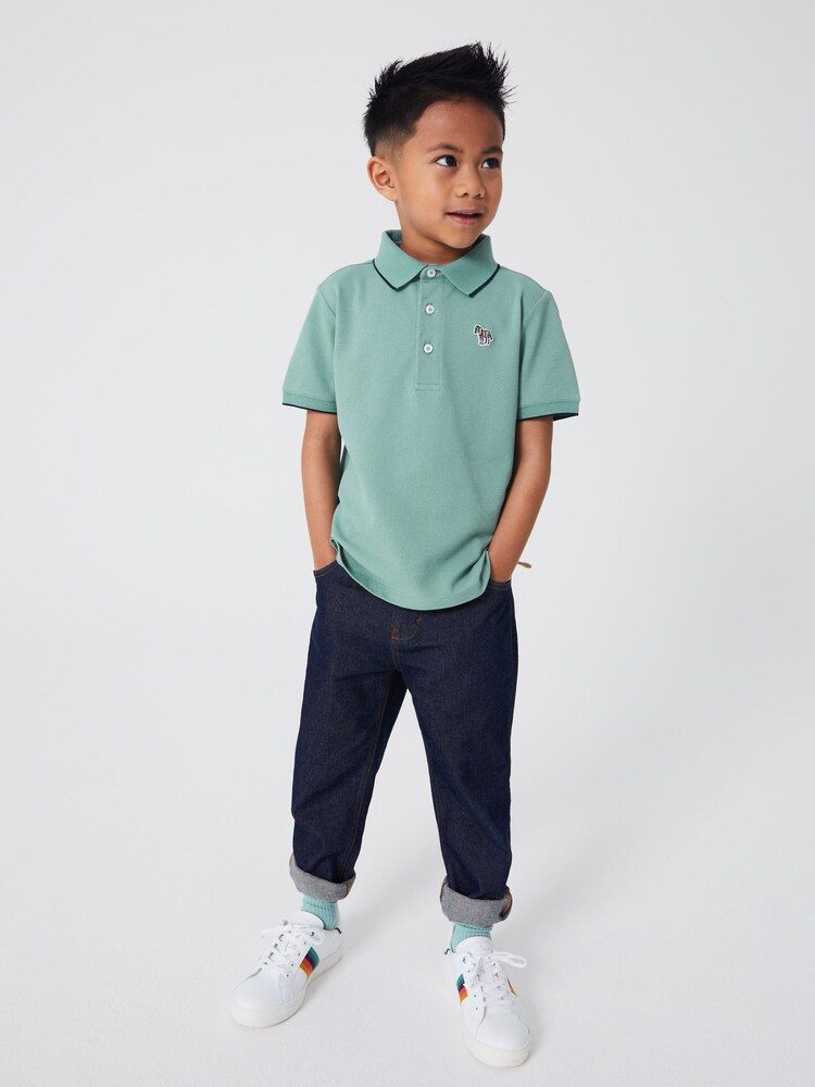 Paul Smith Junior Boys Short Sleeve Zebra Logo Polo Shirt - Image 1 of 9