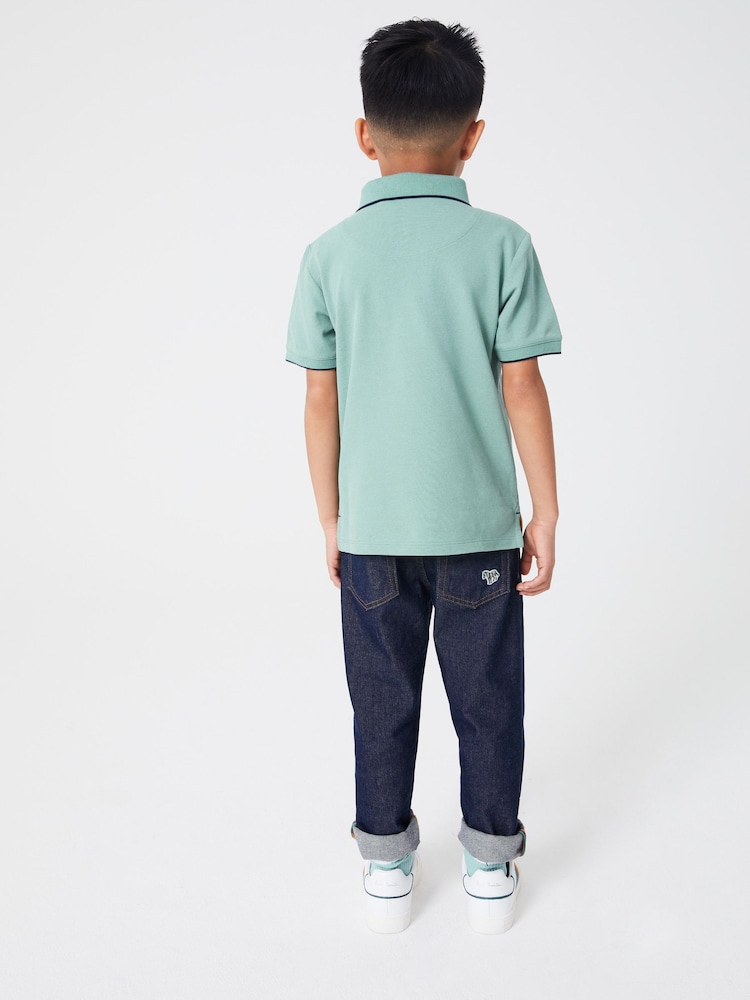 Paul Smith Junior Boys Short Sleeve Zebra Logo Polo Shirt - Image 2 of 9