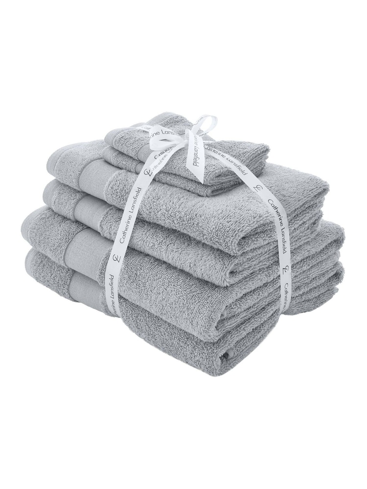 Catherine Lansfield 6 Piece Silver Anti-Bacterial Towel Bale - Image 1 of 4 Catherine Lansfield 6 Piece Silver Anti-Bacterial Towel Bale - Image 1 of 4