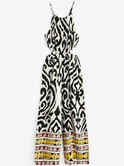Cream/Black Cut-Out Jumpsuit - Image 6 of 6
