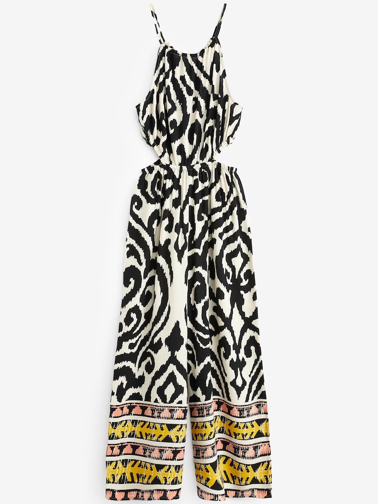 Cream/Black Cut-Out Jumpsuit - Image 6 of 6