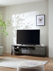 Black Bronx Up to 80 inch Oak Effect Slim TV Unit - Image 1 of 12