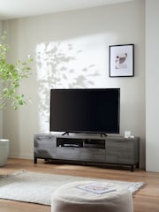 Black Bronx Up to 80 inch Oak Effect Slim TV Unit - Image 3 of 12