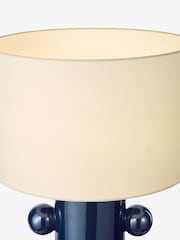 Dar Lighting Blue Ceramic & Antique Brass Tisha Table Lamp - Image 6 of 6