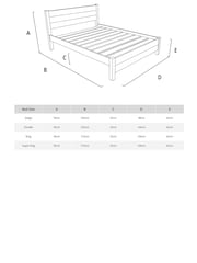 Get Laid Beds Cinnamon Oxford Square Leg Solid Wood Bed Combo - Image 3 of 3