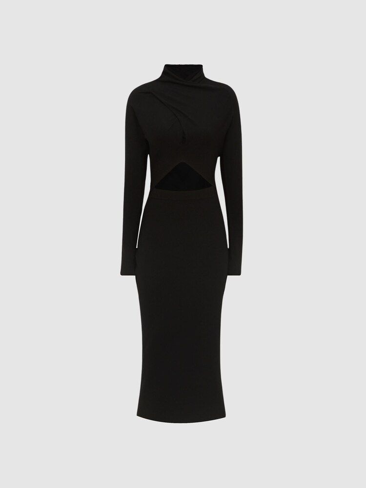 Reiss Black Ellen Cut-Out Dress - Image 2 of 6 Reiss Black Ellen Cut-Out Dress - Image 2 of 6