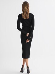 Reiss Black Ellen Cut-Out Dress - Image 5 of 6